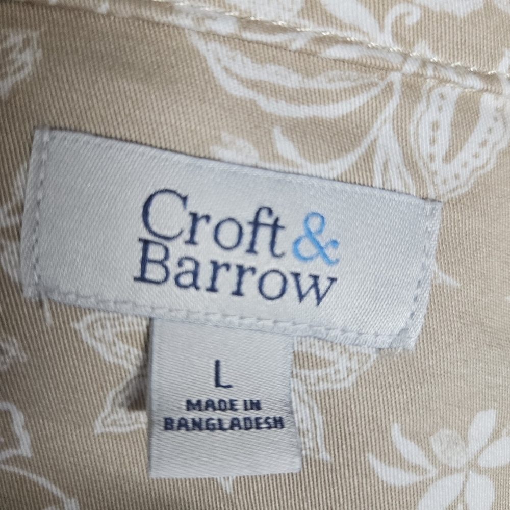 Croft & Barrow Tan Jean Jacket Fitted Waist-Length - Picture 7 of 7
